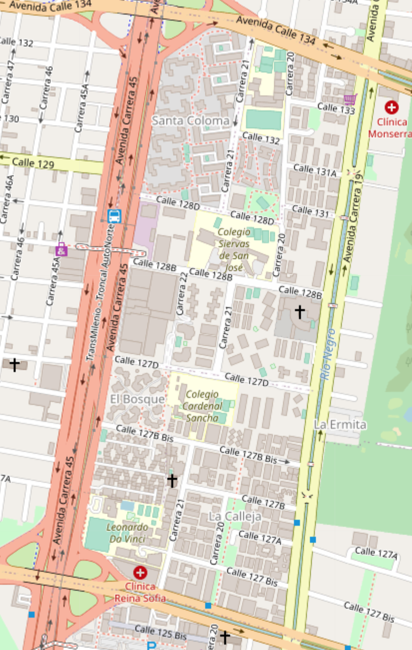 Barrio La Calleja en OpenStreetMap