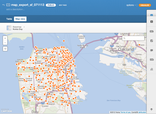 "Example of CartoDB map"